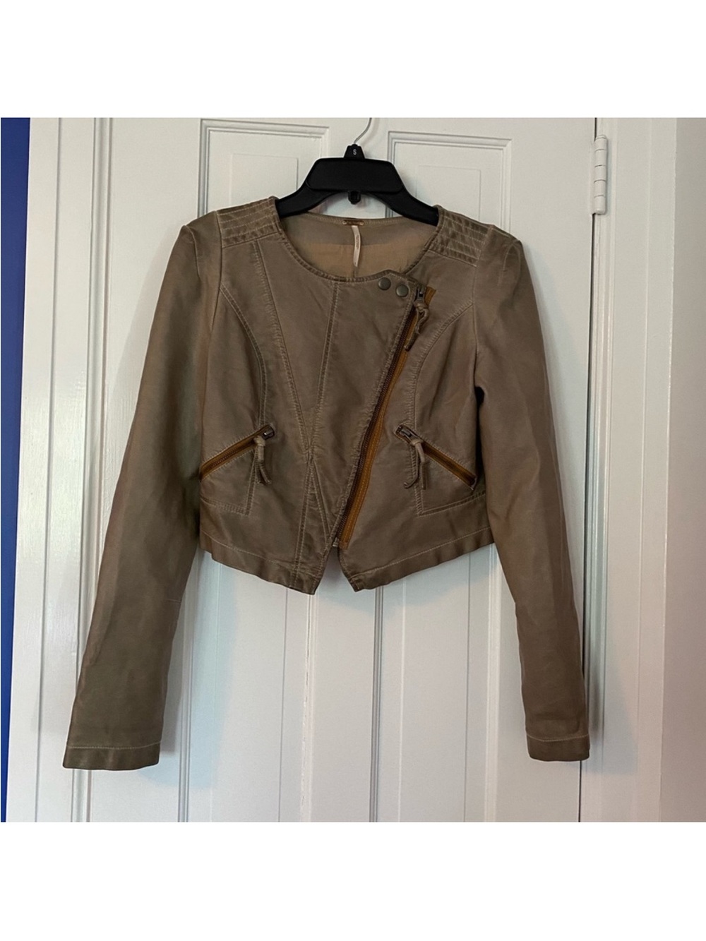 NWOT Free People Vegan Leather Jacket 8